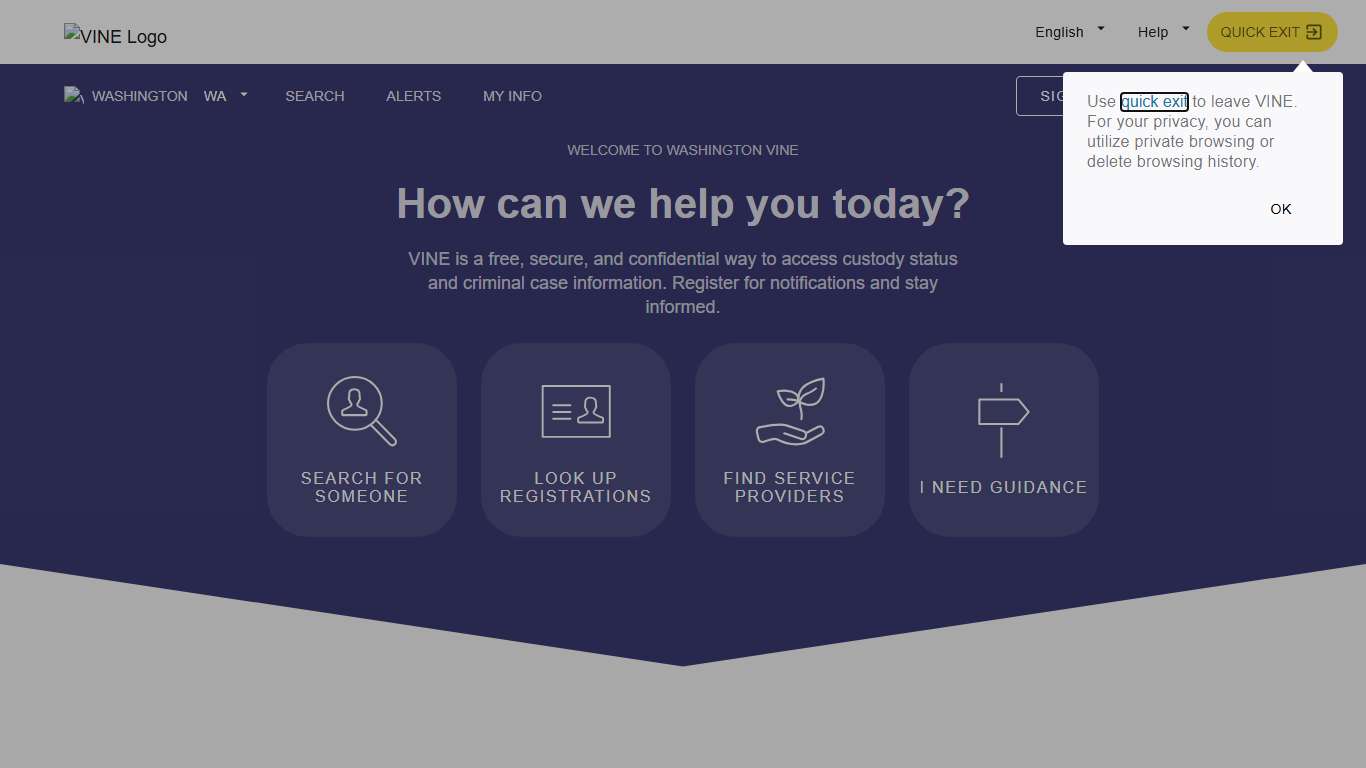 VINELink - Washington